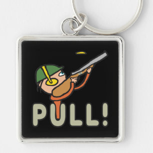 Clay Pigeon Trap Shooting Key Ring