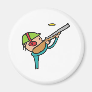 Clay Pigeon Trap Shooting Magnet
