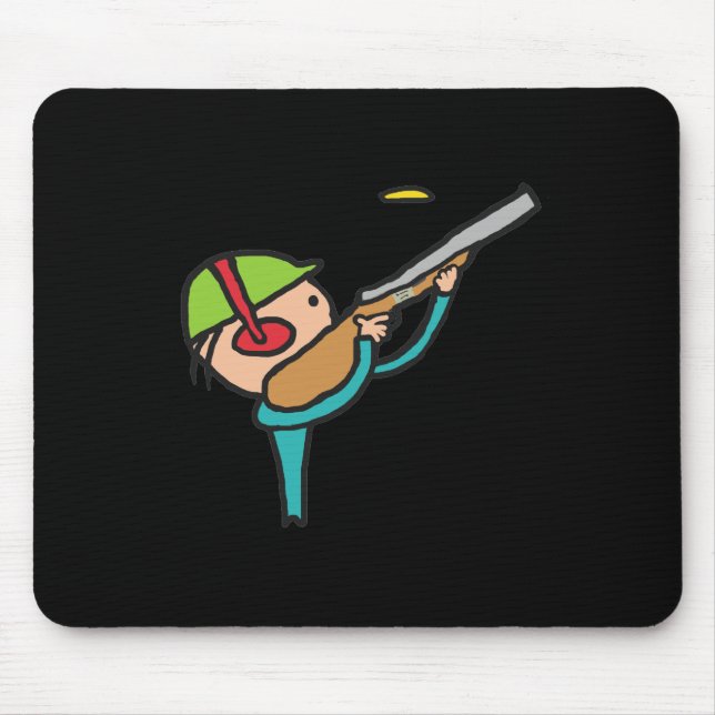 Clay Pigeon Trap Shooting Mouse Mat (Front)