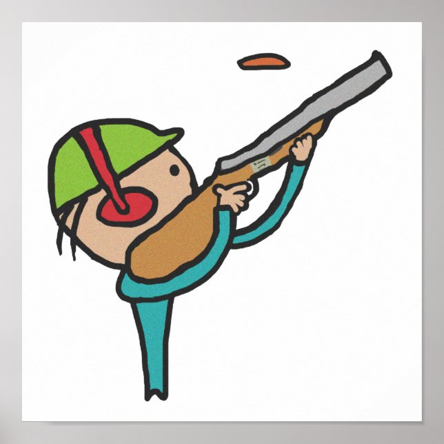 Clay Pigeon Trap Shooting Poster (Front)