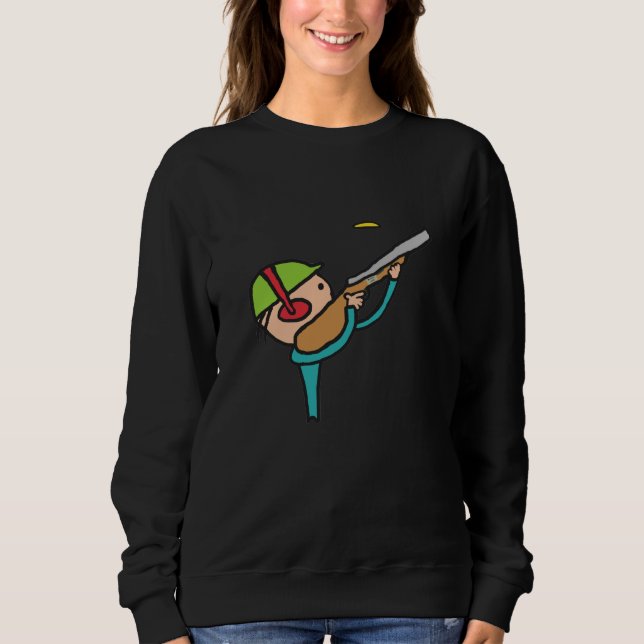 Clay Pigeon Trap Shooting Sweatshirt (Front)