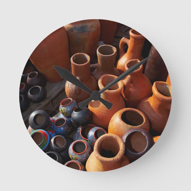Clay Pots, Hazyview, Mpumalanga, South Africa Round Clock (Front)