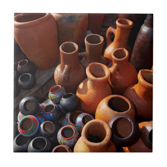 Clay Pots, Hazyview, Mpumalanga, South Africa Tile (Front)