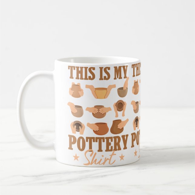 Clay Pottery Artist Coffee Mug (Left)