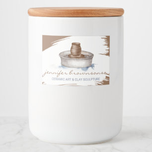 Clay Pottery Ceramic Art sculpture handmade Food Label