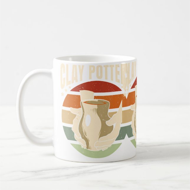 Clay Pottery Retro Coffee Mug (Left)