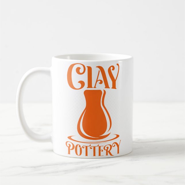 Clay Pottery Retro Coffee Mug (Left)