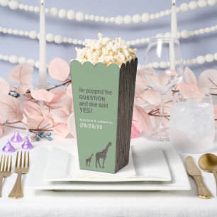 Clay Safari Giraffe, Rustic Wedding Favour Box