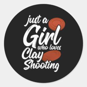 Clay Shooting Trap Shooter Trap Shooting Classic Round Sticker