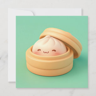 Clay Steamed Dumpling in Steamer Basket Postcard