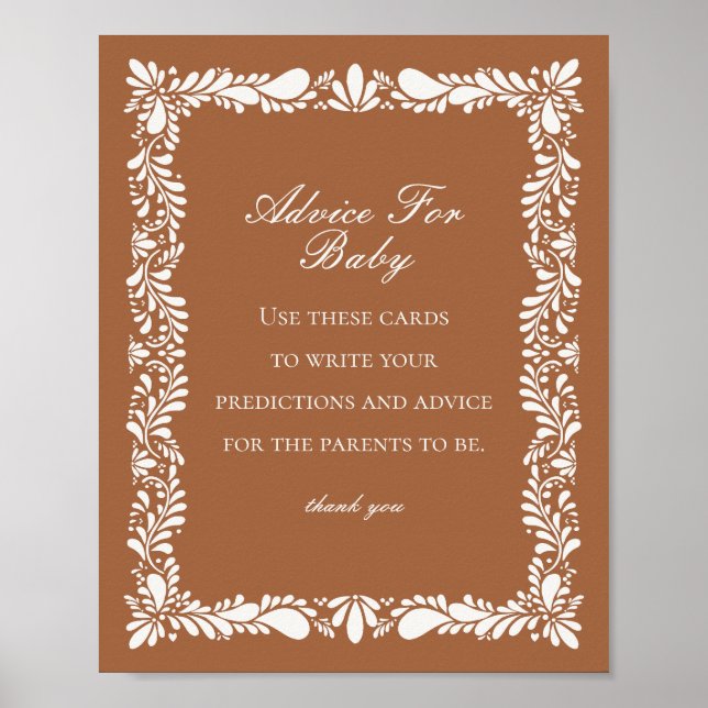 Clay Talavera Tile Advice for Baby Shower Game Poster (Front)