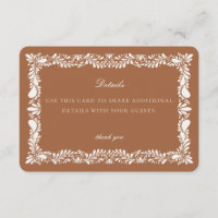 Clay Talavera Tile  Details Card Invitation Insert