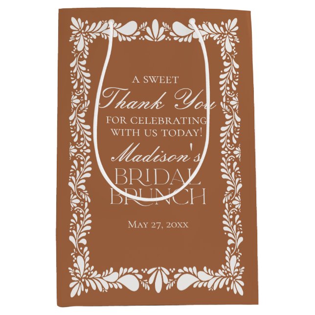 Clay Talavera Tile Fiesta Bridal Brunch Favours Medium Gift Bag (Front)