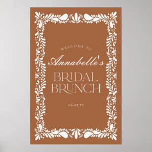 Clay Talavera Tile Fiesta Bridal Brunch Welcome Poster