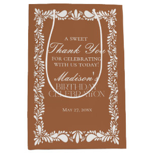 Clay Talavera Tile Mexican Fiesta Birthday Favours Medium Gift Bag