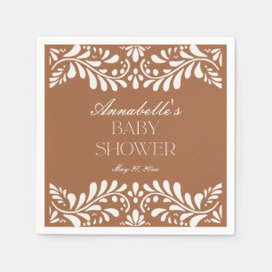 Clay Talavera Tile Spanish Fiesta Baby Shower Napkin