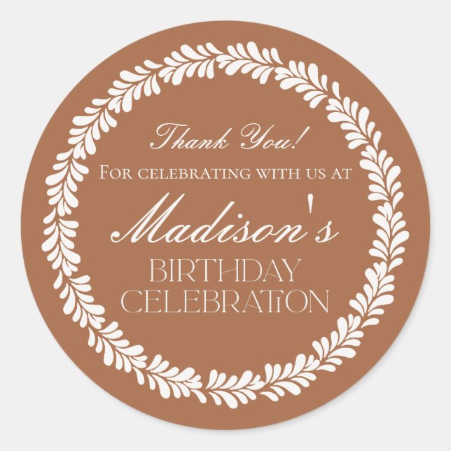 Clay Talavera Tile Spanish Fiesta Birthday Favour Classic Round Sticker (Front)