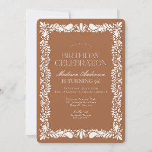 Clay Talavera Tile Spanish Fiesta Birthday Party Invitation