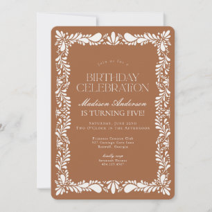 Clay Talavera Tile Spanish Fiesta Birthday Party Invitation
