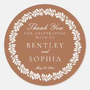 Clay Talavera Tile Spanish Fiesta Wedding Favour Classic Round Sticker