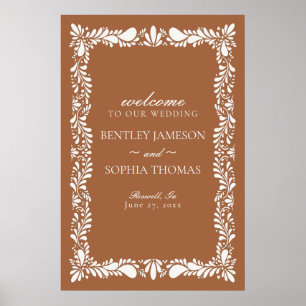 Clay Talavera Tile Spanish Fiesta Wedding Welcome Poster
