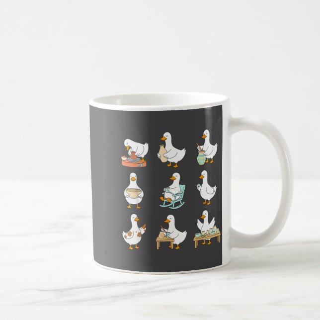 Clay Whisperer T Er Ceramic Silly Goose Making Tte Coffee Mug (Right)