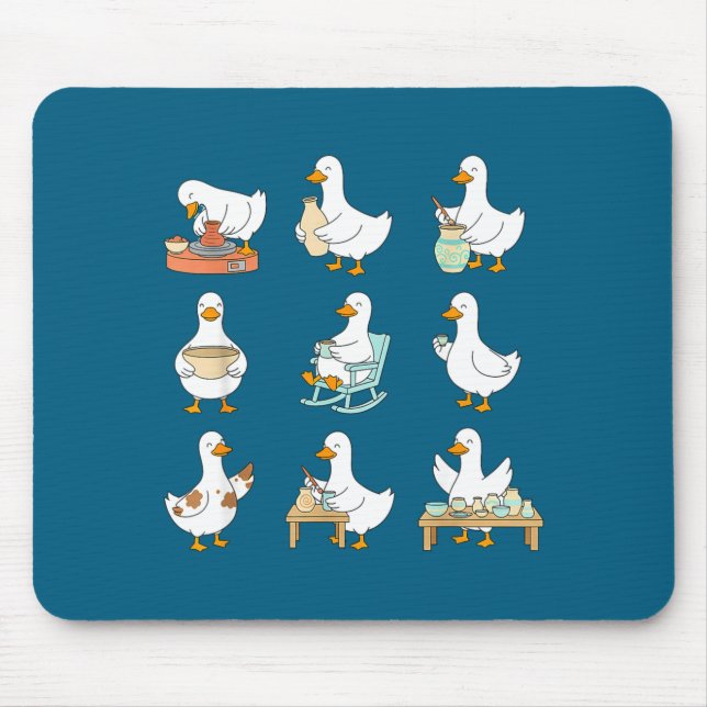 Clay Whisperer T Er Ceramic Silly Goose Making Tte Mouse Mat (Front)