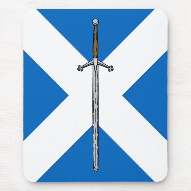 Claymore and Saltire Mouse Mat (Front)