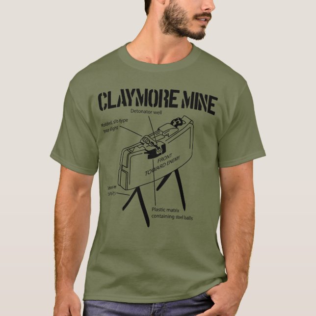 Claymore Mine Schematic Front Towards Enemy T-Shirt (Front)