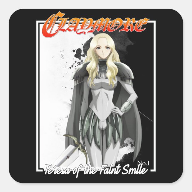 Claymore - Teresa of the Faint Smile Square Sticker (Front)