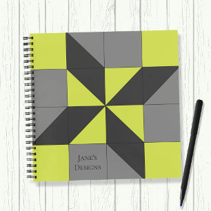 Clay's Choice Quilt Block Quilters Spiral Notebook