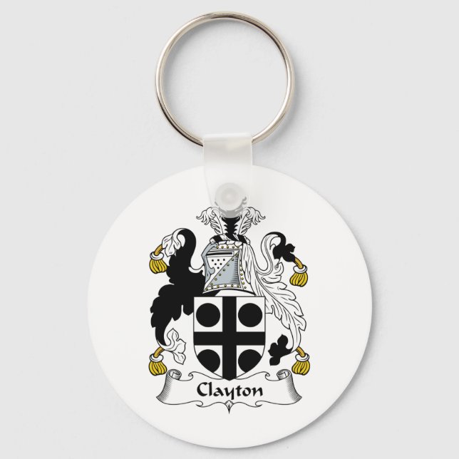 Clayton Family Crest Key Ring (Front)