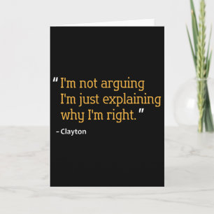 Clayton Gift Quote Funny Birthday Personalized Nam Card