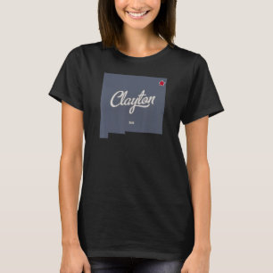 Clayton New Mexico NM Map T-Shirt