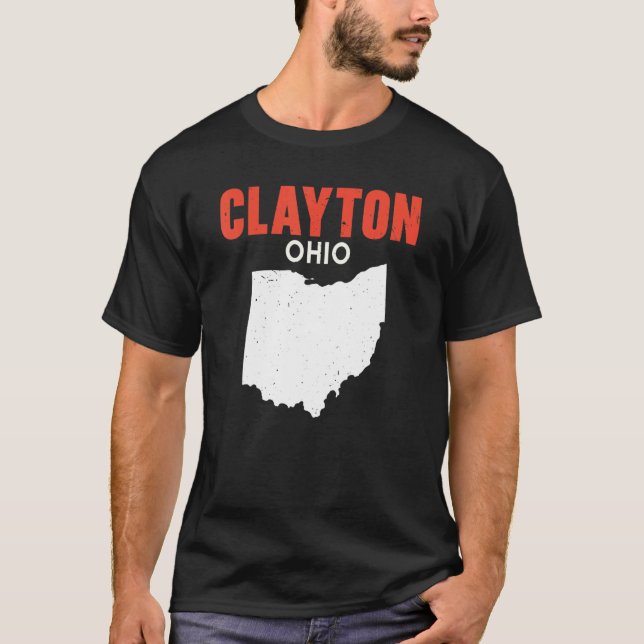 Clayton Ohio USA State America Travel Ohioan T-Shirt (Front)