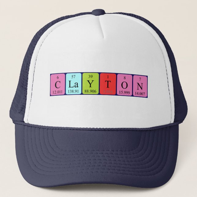 Clayton periodic table name hat (Front)