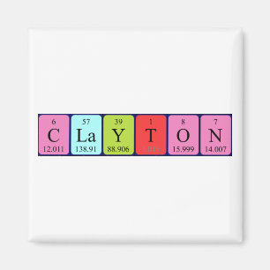 Clayton periodic table name magnet