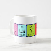Clayton periodic table name mug (Front Left)
