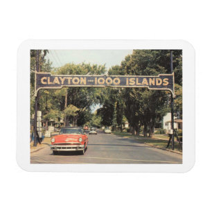 Clayton Thousand Islands NY, 1959 Vintage Style Magnet