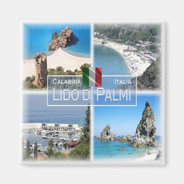 CLB003 LIDO DI PALMI, Calabria, Italy, Fridge Magnet (Front)