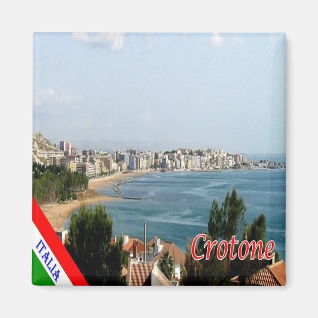 CLB026 CROTONE, Calabria, Italy, Fridge Magnet (Front)
