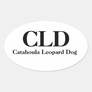 CLD Catahoula Leopard Dog Oval Sticker