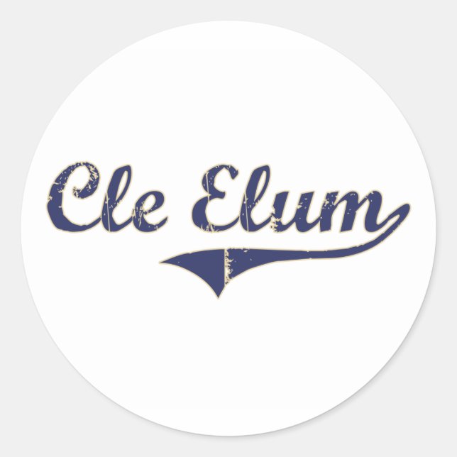 Cle Elum Washington Classic Design Round Sticker (Front)