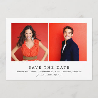 CLEAN 2 PHOTOS Save The Date Cards