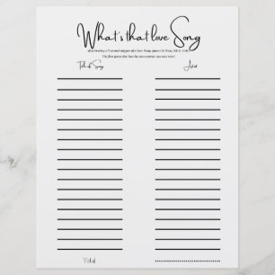 Clean Aesthetic Fun Musical Bridal Shower Game  