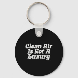 Clean Air Is Not A Luxury! Minimalist Retro Earth  Key Ring
