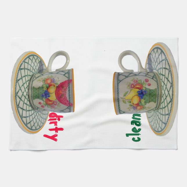 Clean and Dirty Dishes Tea Towel (Horizontal)