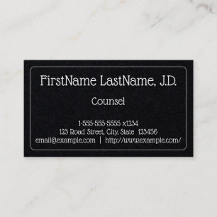 Clean and Minimal Counsel Business Card