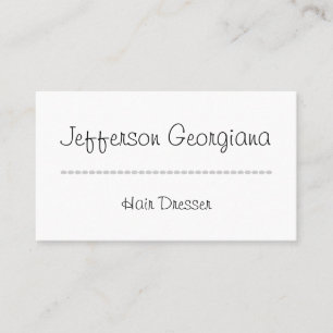 Clean and Minimal Hair Dresser Business Card