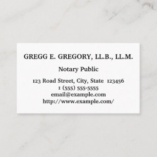 Clean and Minimalist Notary Public Business Card
